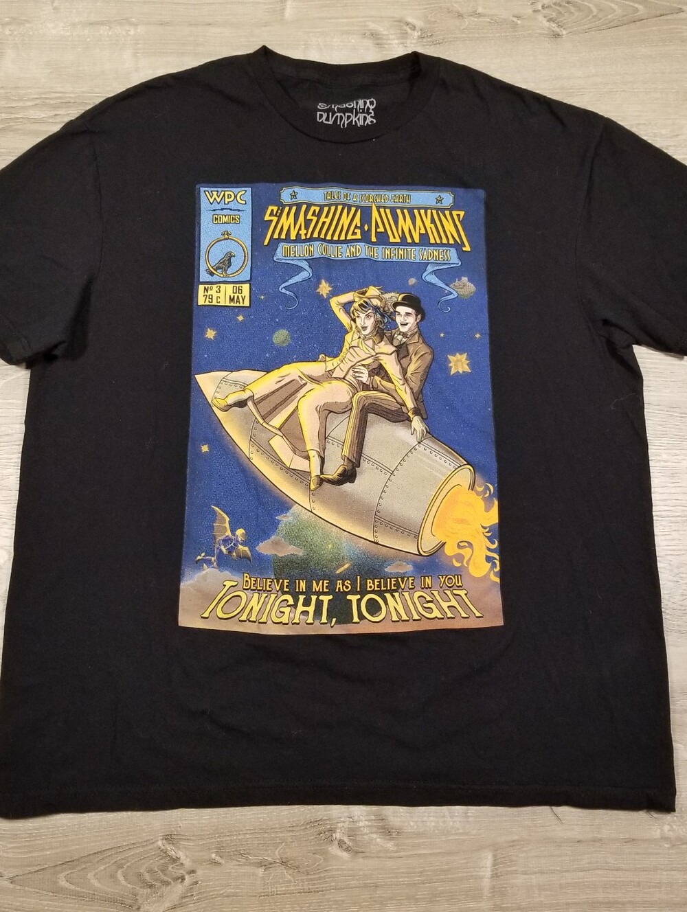 Smashing Pumpkins Tonight Tonight Comic Band T Shirt 2024 Tour Mens Size XL